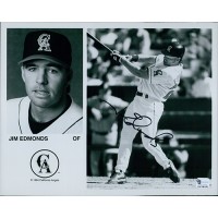 Jim Edmonds California Angels Signed 8x10 Glossy Photo Global Authenticated