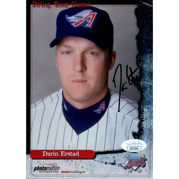 Darin Erstad Anaheim Angels Signed 5x7 Glossy Promo Photo JSA Authenticated