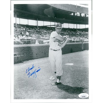 Chuck Essegian Los Angeles Dodgers Signed 8x10 Glossy Photo JSA Authenticated