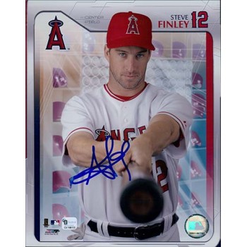 Steve Finley Anaheim Angels Signed 8x10 Glossy Photo Global Authenticated
