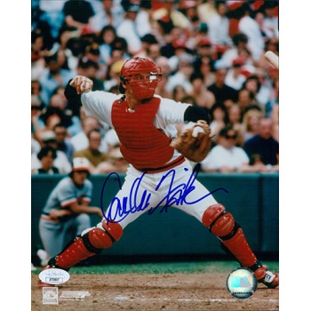 Carlton Fisk Boston Red Sox Signed 8x10 Glossy Photo JSA Authenticated