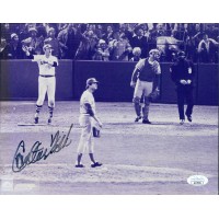 Carlton Fisk Boston Red Sox Signed 8x10 Glossy Photo JSA Authenticated Faded