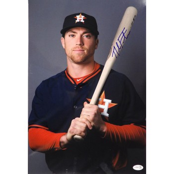 Nolan Fontana Houston Astros Signed 12x18 Glossy Photo JSA Authenticated