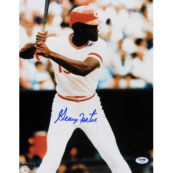 George Foster Cincinnati Reds Signed 11x14 Glossy Photo PSA/DNA Authenticated