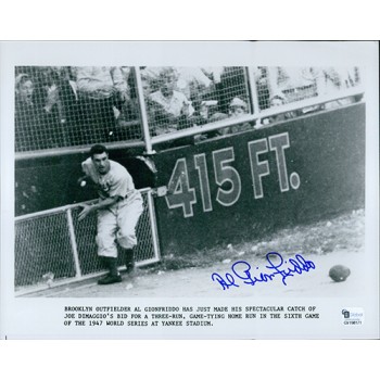 Al Gionfriddo Brooklyn Dodgers Signed 8x10 MLB Glossy Photo Global Authenticated