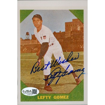 Lefty Gomez New York Yankees Signed 4x6 Glossy Photo JSA Authenticated Lefty Gomez New York Yankees Signed 4x6 Glossy Photo JSA Authenticated