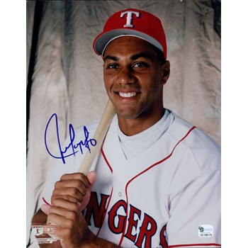 Juan Gonzalez Texas Rangers Signed 8x10 Glossy Photo Global Authenticated