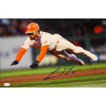 Luis Gonzalez San Francisco Giants Signed 12x18 Glossy Photo JSA Authenticated
