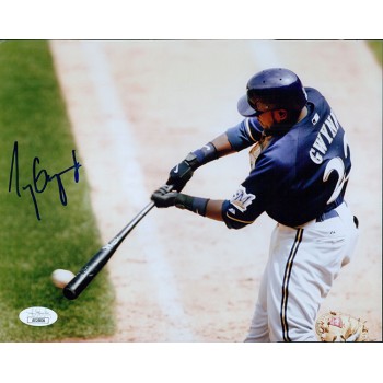 Tony Gwynn Jr. Milwaukee Brewers Signed 8x10 Glossy Photo JSA Authenticated