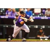 Garrett Hampson Colorado Rockies Signed 12x18 Glossy Photo JSA Authenticated