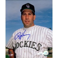 Ron Hassey Colorado Rockies Signed 8x10 Glossy Photo JSA Authenticated