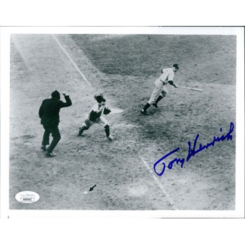 Tom Henrich New York Yankees Signed 8x10 Glossy Photo JSA Authenticated