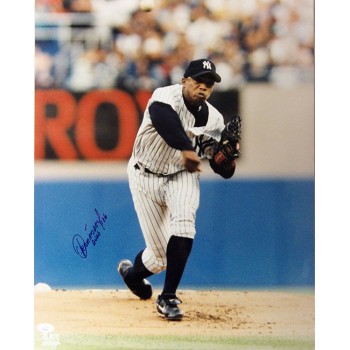 Orlando Hernandez New York Yankees Signed 16x20 Glossy Photo JSA Authenticated