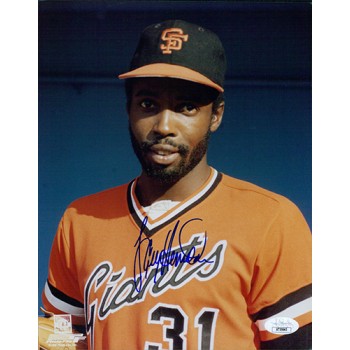 Larry Herndon San Francisco Giants Signed 8x10 Glossy Photo JSA Authenticated