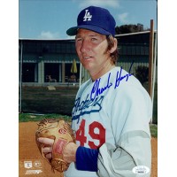 Charlie Hough Los Angeles Dodgers Signed 8x10 Glossy Photo JSA Authenticated