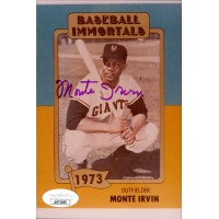 Monte Irvin New York Giants Signed 4x6 Matte Photo JSA Authenticated