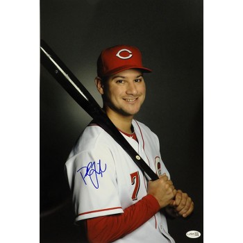 Paul Janish Cincinnati Reds Signed 12x18 Glossy Photo JSA Authenticated