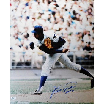 Ferguson Jenkins Chicago Cubs Signed 16x20 Glossy Photo JSA Authenticated