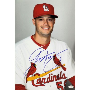 Joe Kelly Team St. Louis Cardinals Signed 12x18 Glossy Photo JSA Authenticated