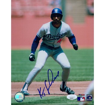Ken Landreaux Los Angeles Dodgers Signed 8x10 Glossy Photo JSA Authenticated