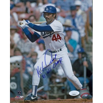 Ken Landreaux Los Angeles Dodgers Signed 8x10 Glossy Photo JSA Authenticated