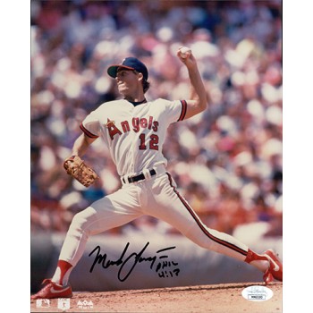 Mark Langston California Angels Signed 8x10 Glossy Photo JSA Authenticated