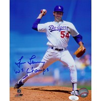 Tim Leary Los Angeles Dodgers Signed 8x10 Glossy Photo JSA Authenticated