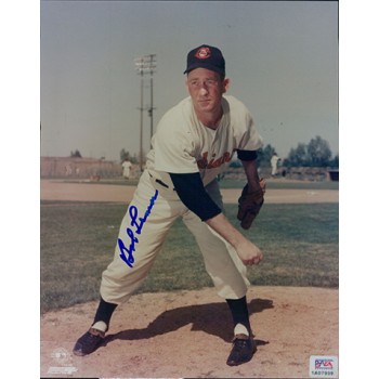 Bob Lemon Signed Cleveland Indians Official MLB Baseball 8x10 Glossy Photo PSA Authenticated