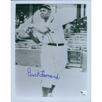 Buck Leonard Signed Negro League Homestead Grays 8x10 Photo Global Authenticated