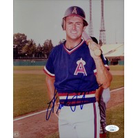 Fred Lynn California Angels Signed 8x10 Glossy Photo JSA Authenticated