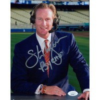 Steve Lyons LA Dodgers Broadcaster Signed 8x10 Glossy Photo JSA Authenticated