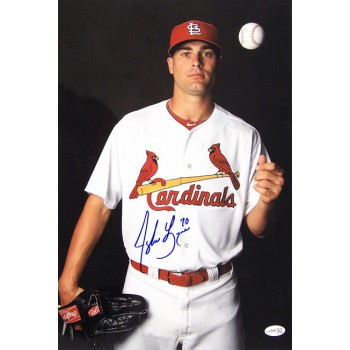 Tyler Lyons St. Louis Cardinals Signed 12x18 Glossy Photo JSA Authenticated