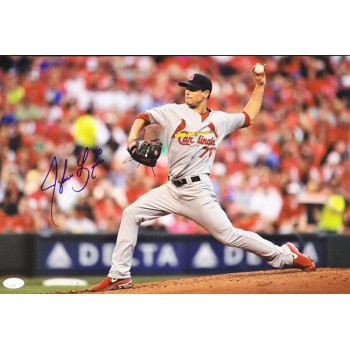 Tyler Lyons St. Louis Cardinals Signed 12x18 Glossy Photo JSA Authenticated