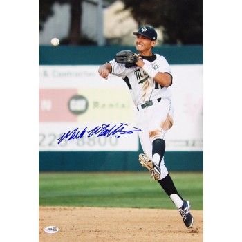 Mark Mathias Cal Poly Mustangs Signed 12x18 Glossy Photo JSA Authenticated