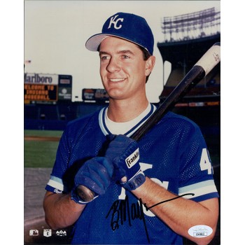Brent Mayne Kansas City Royals Signed 8x10 Glossy Photo JSA Authenticated