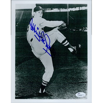 Mickey McDermott Signed Boston Red Sox Baseball 8x10 Photo JSA Authenticated N64607