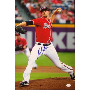 Mike Minor Atlanta Braves Signed 12x18 Glossy Photo JSA Authenticated