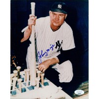 Johnny Mize New York Yankees Signed 8x10 Glossy Photo JSA Authenticated