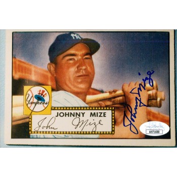 Johnny Mize New York Yankees Signed 4x6 Glossy Photo JSA Authenticated
