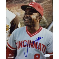 Joe Morgan Cincinnati Reds Signed 8x10 Glossy Photo JSA Authenticated