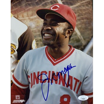 Joe Morgan Cincinnati Reds Signed 8x10 Glossy Photo JSA Authenticated