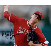 Mike Morin Los Angeles Angels Signed 8x10 Matte Photo JSA Authenticated