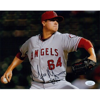 Mike Morin Los Angeles Angels Signed 8x10 Matte Photo JSA Authenticated