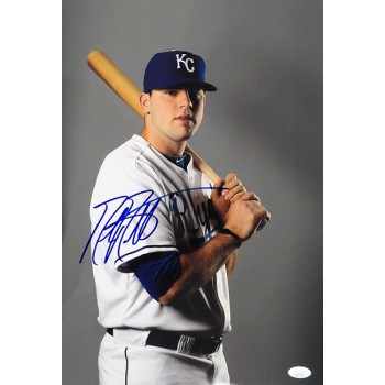 Mike Moustakas Kansas City Royals Signed 12x18 Glossy Photo JSA Authenticated