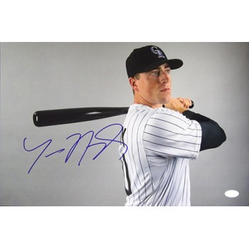 Tom Murphy Colorado Rockies Signed 12x18 Glossy Photo JSA Authenticated