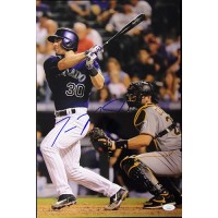 Tom Murphy Colorado Rockies Signed 12x18 Glossy Photo JSA Authenticated