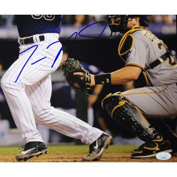 Tom Murphy Colorado Rockies Signed 12x18 Glossy Photo JSA Authenticated