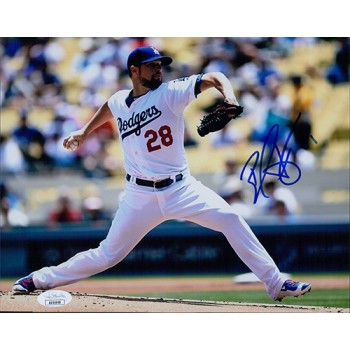 Bud Norris Los Angeles Dodgers Signed 8x10 Matte Photo JSA Authenticated