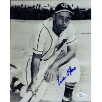 Luis Olmo Signed MLB Baseball 8x10 B&W Glossy Photo JSA Authenticated