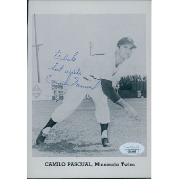 Camilo Pascual Minnesota Twins Signed 5x7 Page Photo JSA Authentic Personalized Camilo Pascual Minnesota Twins Signed 5x7 Page Photo JSA Authentic Personalized